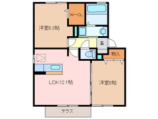 松阪駅 徒歩28分 1階の物件間取画像